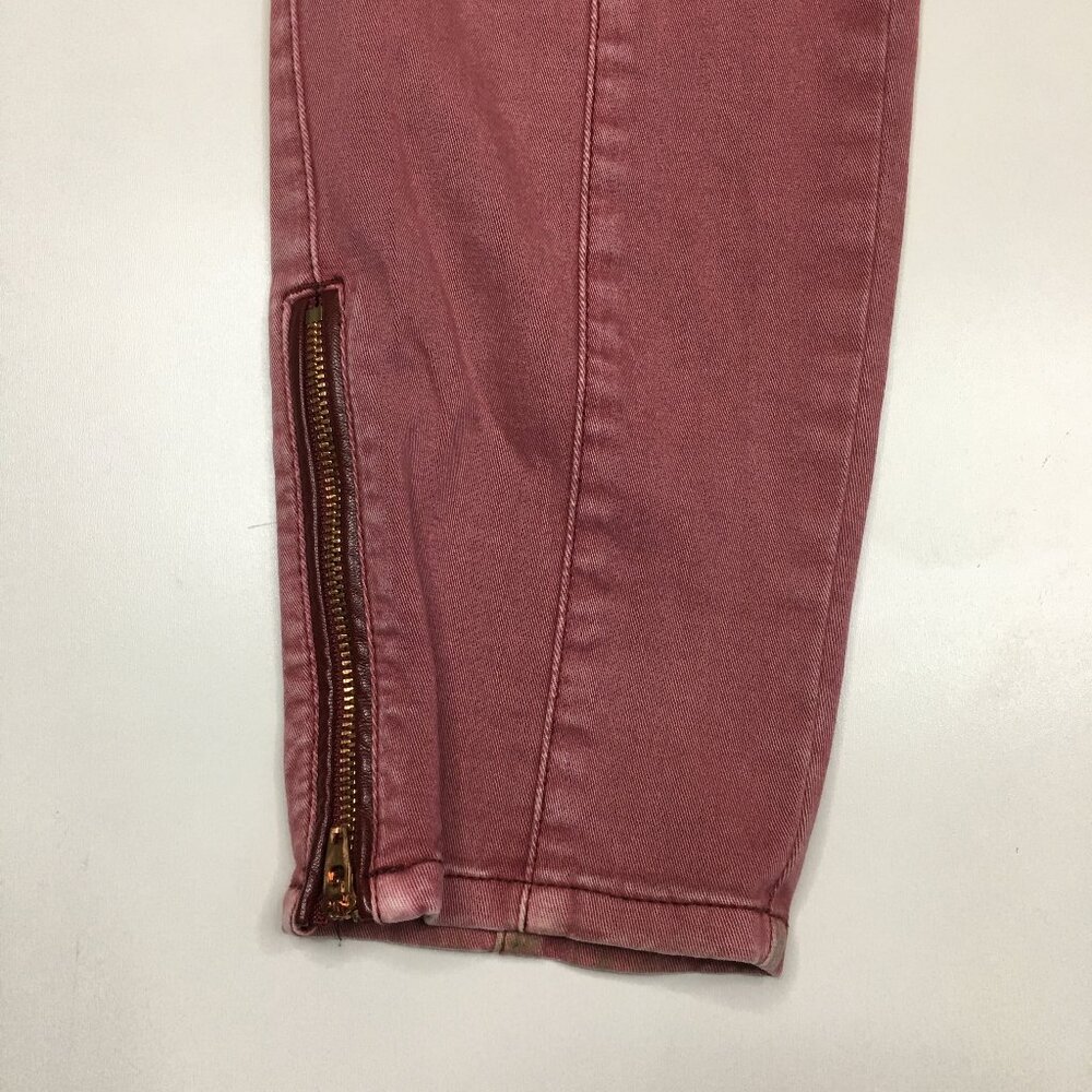 WHBM WHITE HOUSE BLACK MARKET Dark Pink THE SKIMMER Zip Ankle Jeans - Picture 8 of 11